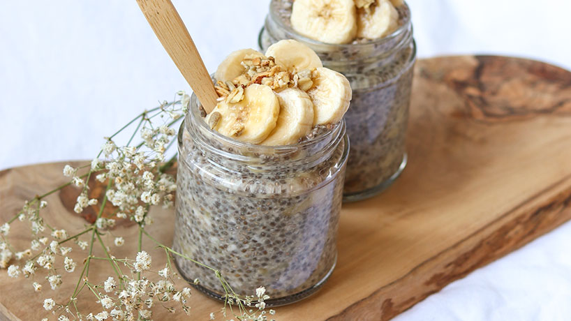 Banaan kokos chia pudding