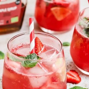 Aardbei-limoen mocktails