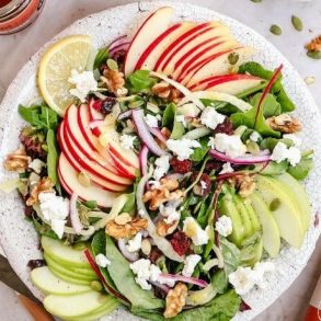 Salade met appelciderazijn dressing