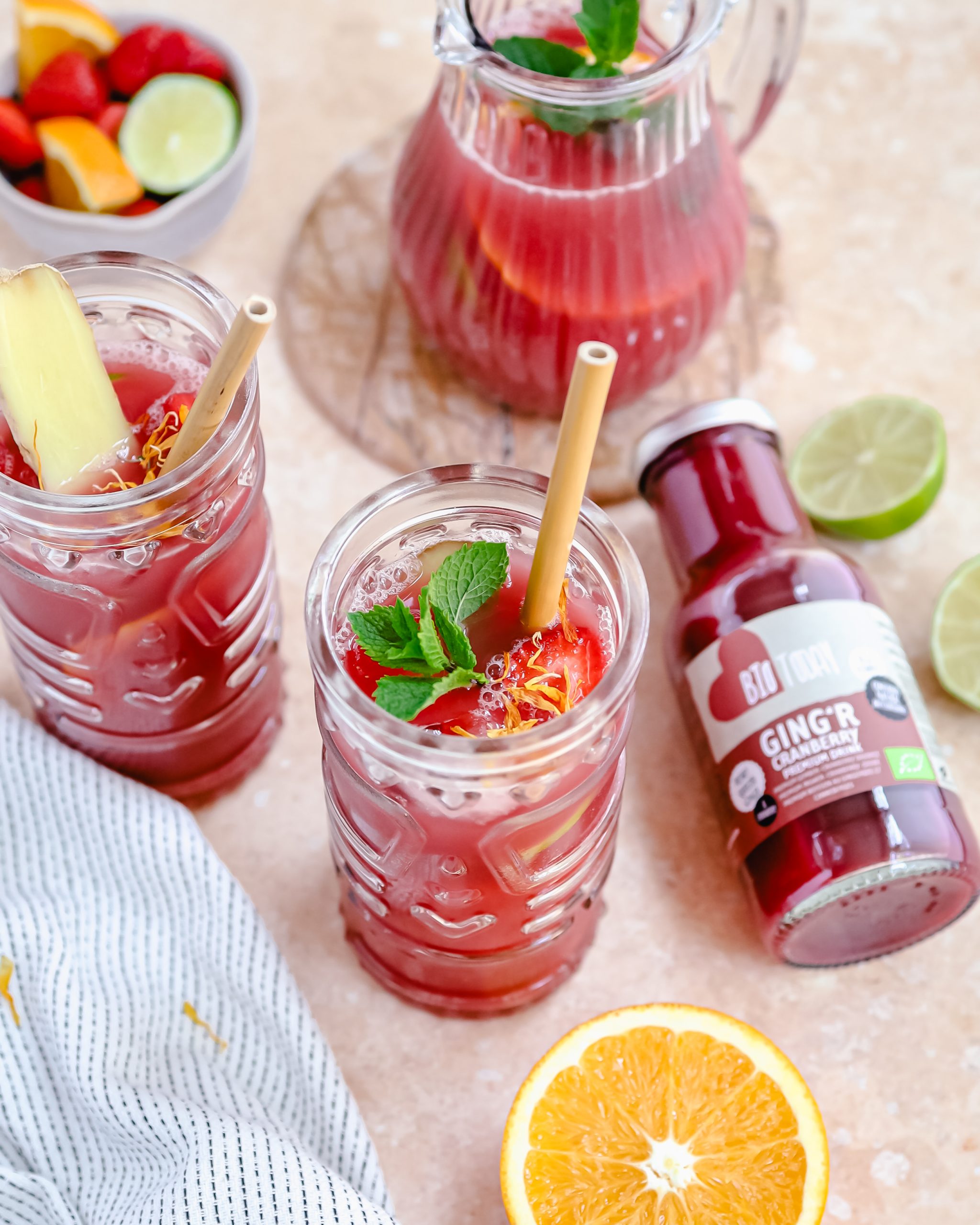 Fruitige mocktails met Ging’r cranberry