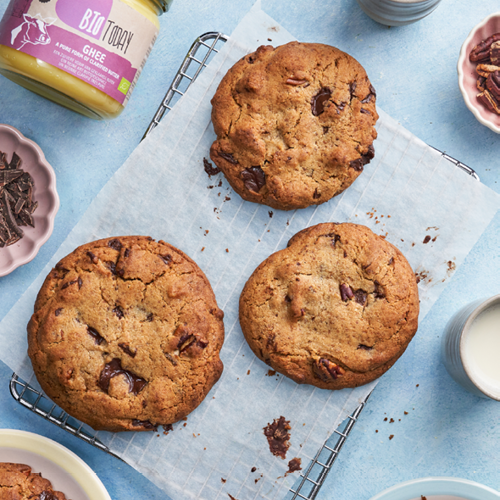 GHEE CHOCOLADE CHIPKOEKJES MET PECANNOTEN
