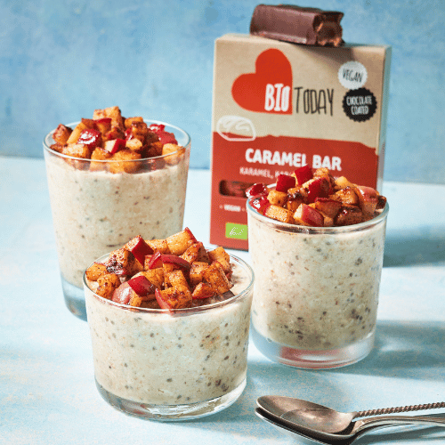 Vegan Appel Karamel Overnight Oats